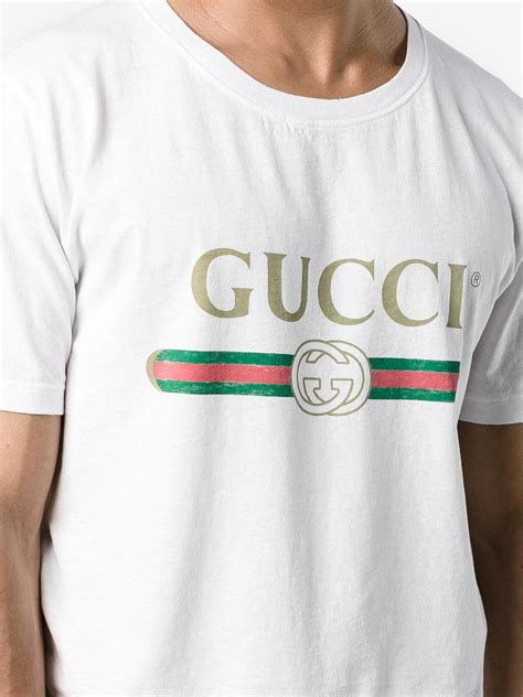 gucci logo cotton t shirt fake|t shirt gucci original.